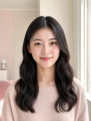 女生 AI 发型转换器预览：人鱼波浪卷
