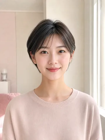 女生 AI 发型转换器预览：精灵短发